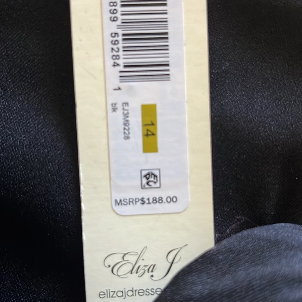 New Eliza J Black Sequin Halter Floating Flower Cocktail Holiday Dress - Picture 12 of 17